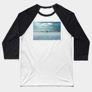 Tree in a foggy winter landscape - Photograph Print Baseball T-Shirt